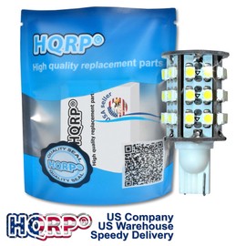HQRP 4-pack T10 Wedge Base 30 LEDs SMD 3528 LED Bulbs Warm White for #194#168 Cruiser RV Fun Finder Travel Trailer RV Interior/Ceiling Lights Replacement