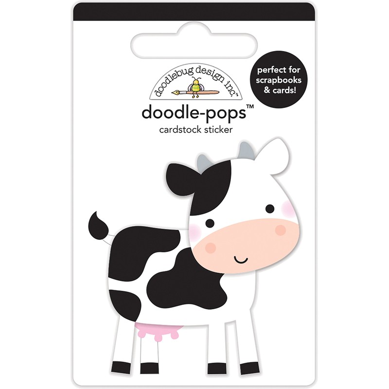 DOODLEBUG DESIGN INC. DOODLE-POPS 3D STCKR WHAT'S MOO, us:one size