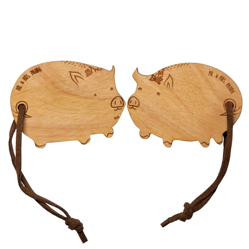 Mr. & Mrs. Panda Couple Keyring Pig Togetherness Gift, Anniversary