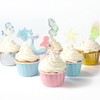 14 piezas de decoración para tartas de sirena bajo el