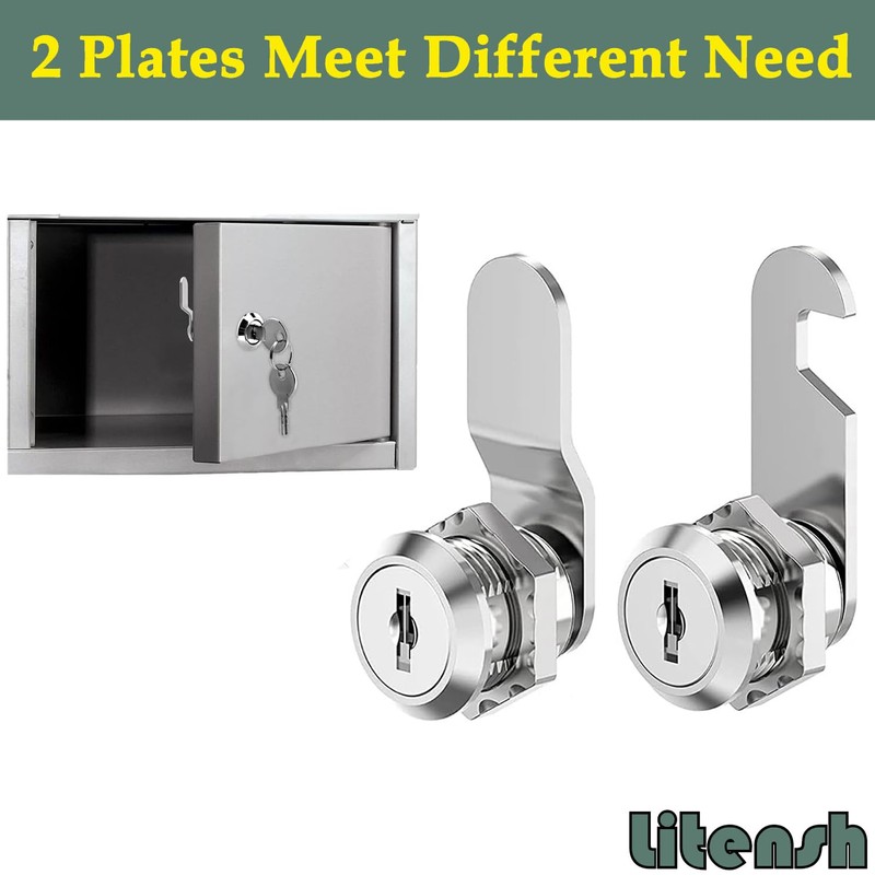 Litensh Cabinet Cam Locks 25mm, Mailbox Lock with Key Different,