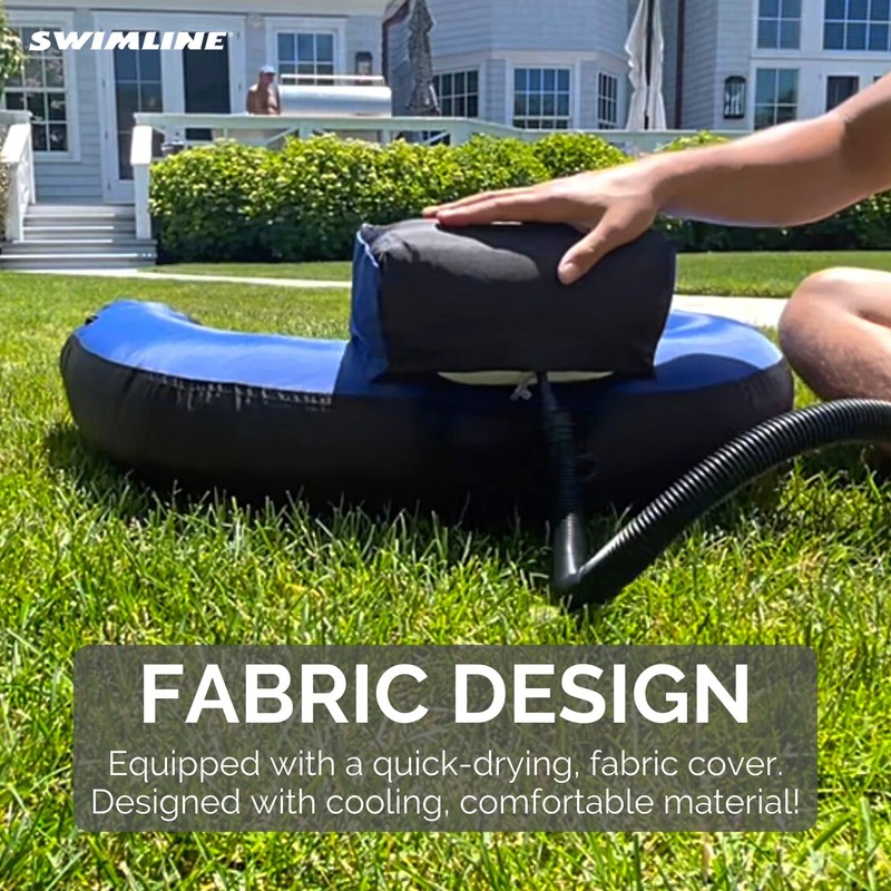 SWIMLINE ORIGINAL Fabric Covered U-Seat Inflatable Pool Lounger | With