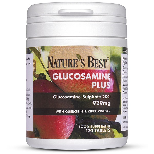 Natures Best Glucosamine Plus Quercetin and Cider Vinegar, Unique High Strength Formula, 360 TABLETS IN 3 POTS