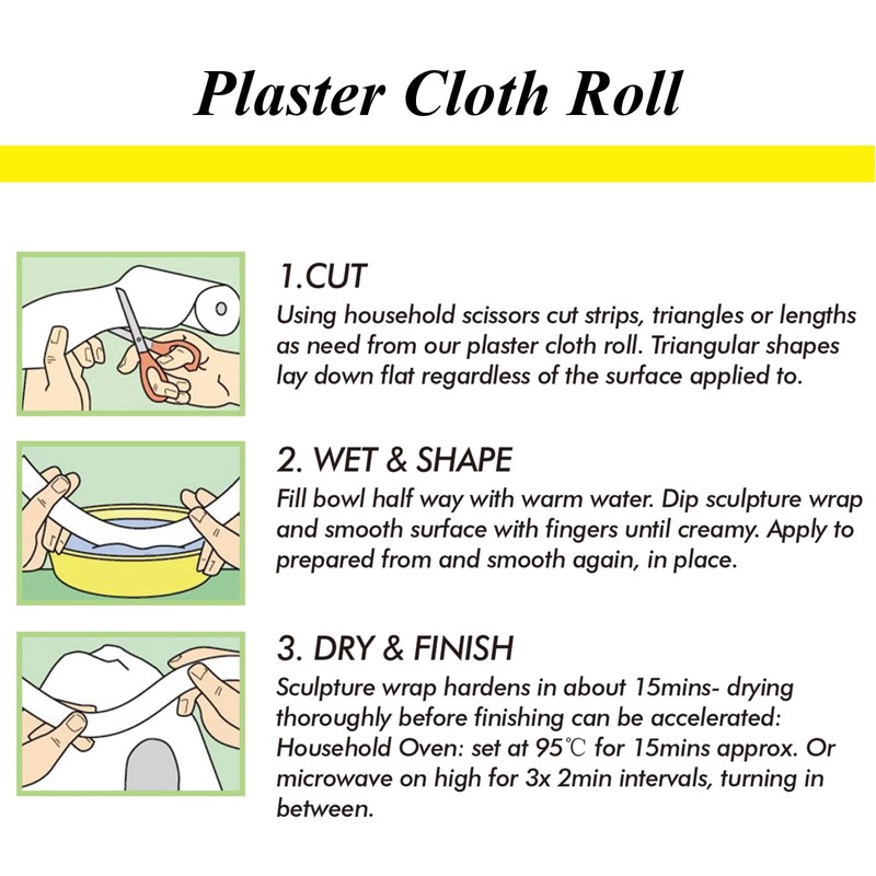 Falling in Art Plaster Cloth Rolls, 500gsm Plaster Strip, Plaster