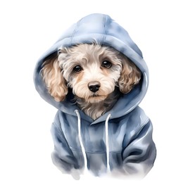 GRAZDesign Wall Sticker Dog Toy Poodle Cool Motif for Living Room, Bedroom, Teenager's Room, Wall Sticker as Wall Decoration, Wall Sticker - 55 x 40 cm