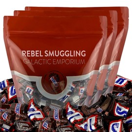 Mini Chocolate Caramel Candy Bars Bulk 3 x 2LB Bags by Rebel Smuggling Galactic Emporium (6lbs Total)