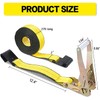 Flat Hook Ratchet Straps Heavy Duty 10,000 lbs. Break Strength,