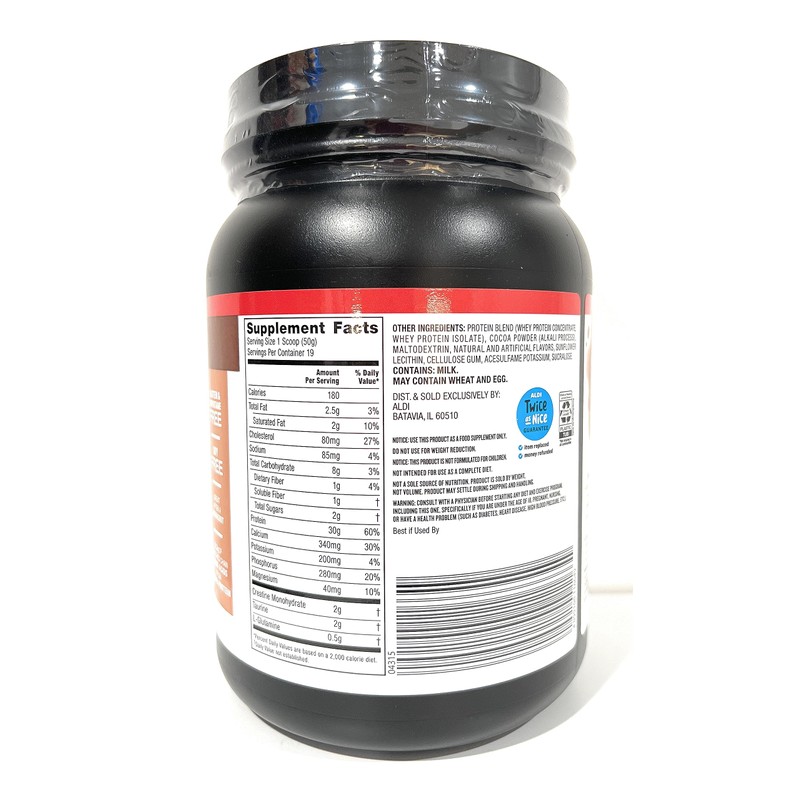 Elevation by Millville Chocolate Protein Powder 32oz, pack of 1