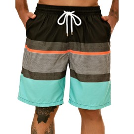 KAILUA SURF Big and Tall Mens Swim Trunks, 9" Mens Designer Quick Dry Bathing Suit Boardshorts for Men