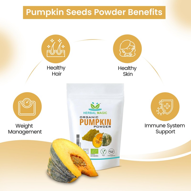 Herbal Magic's Organic Pumpkin Fruit Powder-Ideal thickener in soups,sauces and