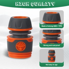 Hose Connector, Hose Coupling 1/2 Inch with 2 Y-Splitter and 2 Double Plugs, Garden Hose Connector, Hose Coupling Set, Hose Connector for Garden Hoses, Hose Nozzles (14)