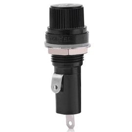 5 pieces terminal panel mount, 5 pieces panel mounting fuse holder socket fuse holder screw cap for 6 x 30 glass fuses AC 125 V 15 A/250 V 10 A 6 x 30 mm