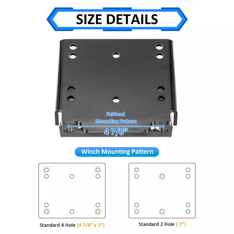 SI Heavy Duty Steel ATV Winch Mounting Bracket For Suzuki