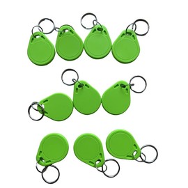 YARONGTECH MIFARE Classic® 1K Tag 13.56MHz ISO14443A RFID Key Fob 10 Pack, Green