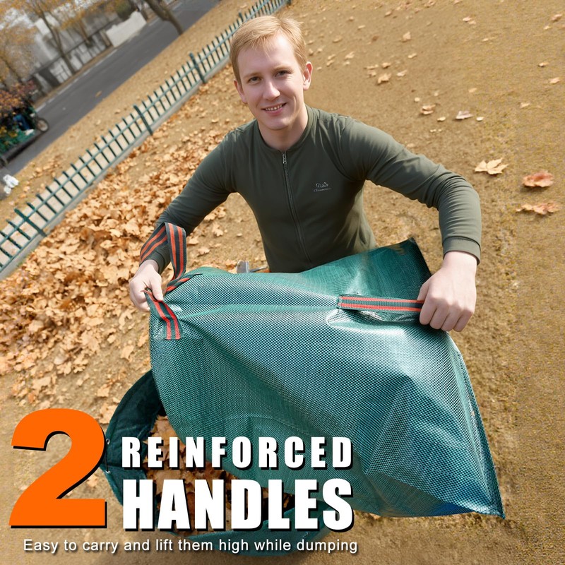 Joyhalo Reusable Yard Waste Bags Set, 3 Pack 72 Gallon