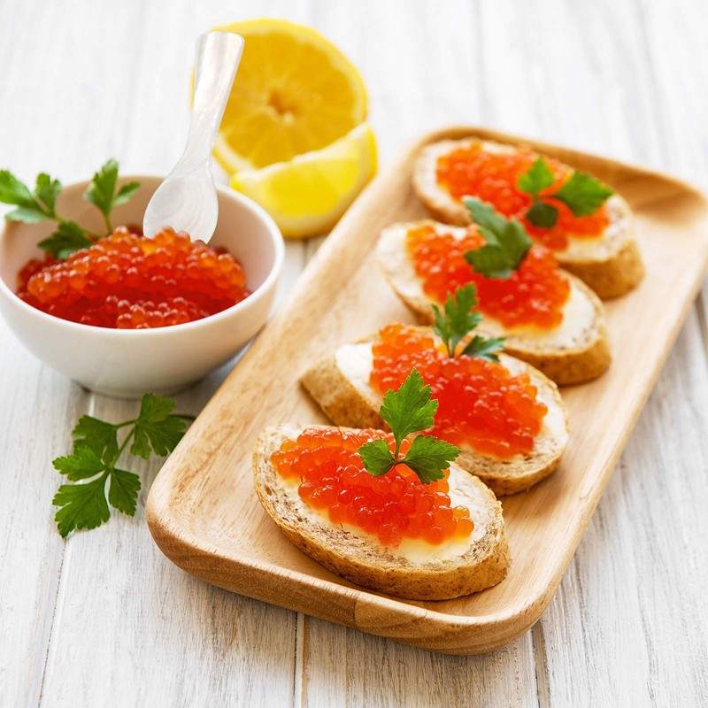 Glass Caviar Serving Set with 4 Pcs Mother of Pearl