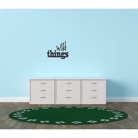 Decals - Wild Things Quote Quote Home Living Room Bedroom Decor - Vinyl Wall Sticker - 22 Colors Available Size 16 Inches X 16 Inches