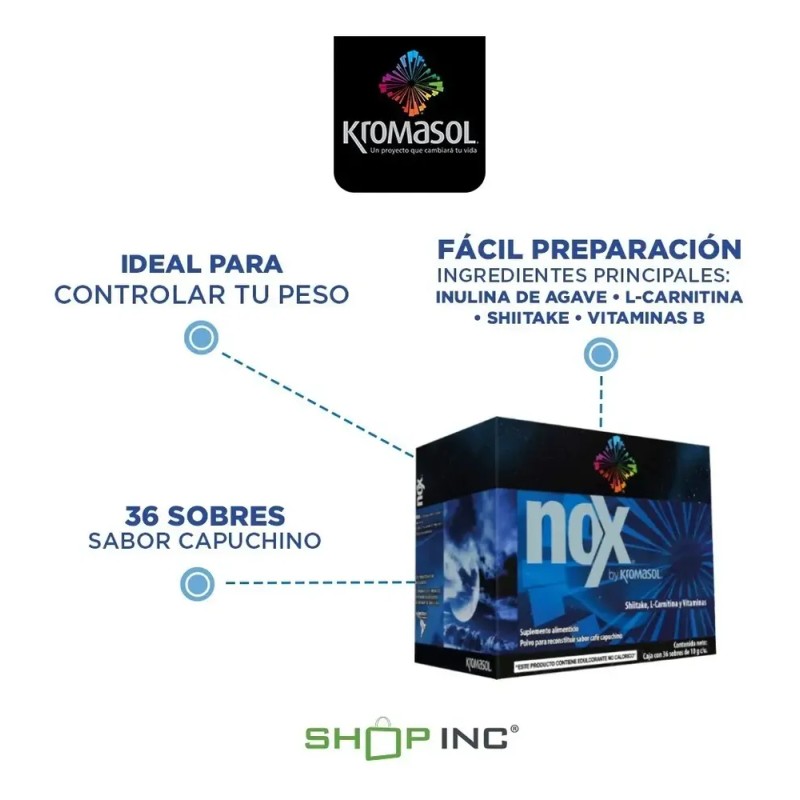 Kromasol Nox Deliciosa Bebida Sabor Capuchino