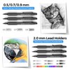 Nicpro 6PCS Weatherproof Mechanical Pencil Set, 3 PCS Art Mechanical