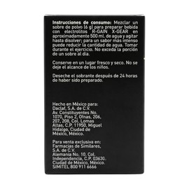X-GEAR R-GAIN Polvo Con Electrolitos, con Stevia Rebaudiana, 10 Sobres, Para 5 Litros (Citrus)