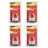 Defense2 Chrome Plated 1 3/4 Inch Laminated Padlock, 4 Pack