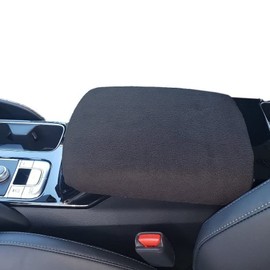 Car Console Covers Plus Designed for Honda Ridgeline 2006-2013 Fleece Auto Armrest Center Console Cover Protector Made in USA Black