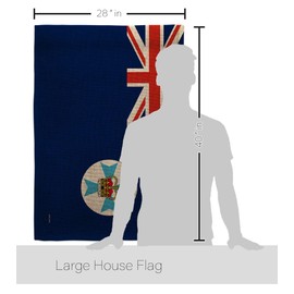Americana Home & Garden Australia Queensland Burlap House Flag Dowel Set Regional Territory Tony Couch Sydney Oceania Country Particular Area Banner Small Garden Yard Gift Double-Sided, Made in USA