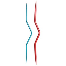 KNITPRO 45501 cable stitch needle 2.50 mm-4 mm. Material: Aluminium. Colour: red, blue. Dimensions: 20 mm x 5 mm x 1 mm.