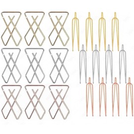 VAMA Fashions Clip on X U Cross Metal Strong Pin Sarees Dupatta Pallu Hijab Hold Pleats Brooch Safety Saree Pins for Women - 24 Sareepin