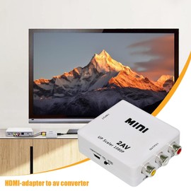 Video Audio Converter - AV to Composite CVBS Adapter | Set-top Box to Old TV Converter, Audio Converter, AV Port Connection Supports PAL/NTSC