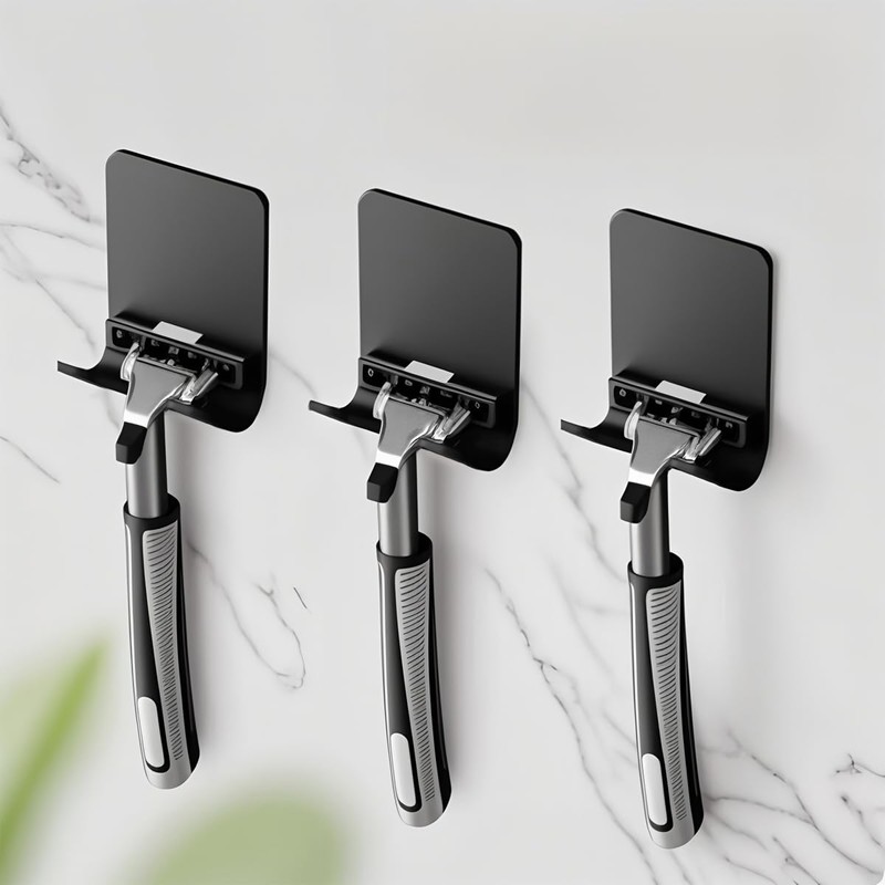 Razor Holder Shaver Hook Hanger Stand(2 Pack)Heavy Duty Self Adhesive
