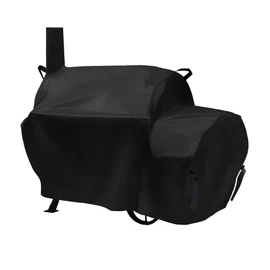 Suphomeware 70 inch Grill Cover for Oklahoma Joe's Longhorn Offset Smoker, Waterproof & Heavy Duty Black Smoker Cover
