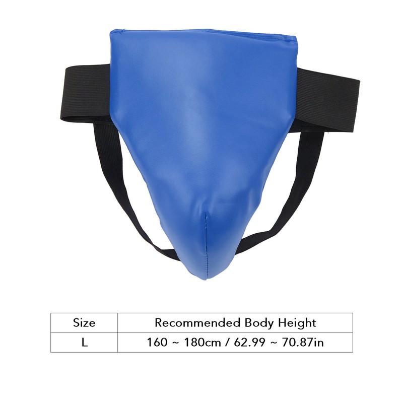 Groin Guard PU Leather Adjustable Elastic Band Boxing Groin Protector