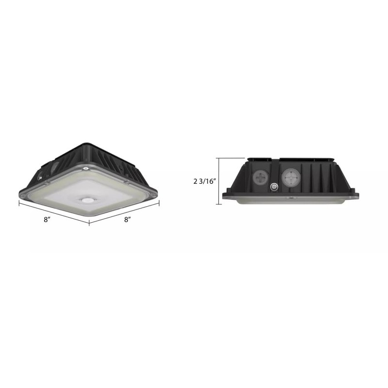 RAB VAN17-30 Ceiling Mount LED Canopy Light 20/25/30W 8""X8"" Field