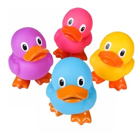 Large 5.5" Tall Rubber Duckies (12 Ducks) Collectable Colorful Ducks Great for Dash Display and Bath Play