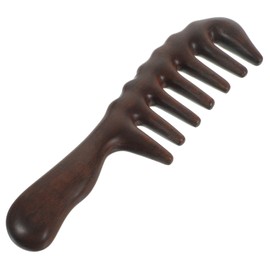 Outanaya 1pc Sandalwood Hair Comb for Women Wide Tooth Design for Curly Hair Scalp Massage Smooth Surface Natural Material for Healthy Hairstyling