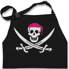 Shirtracer - Children's Apron for Boys and Girls - Pirate - Pirate Skull | Pirate Women, 5 Black