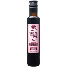 Raspberry Balsamic Vinegar - Gourmet Barrel Aged Infused Balsamic Vinegar - Great for Dressing Dipping Glazing - No Artificial Flavors or Added Sugar - Made in Texas (8.5 oz)