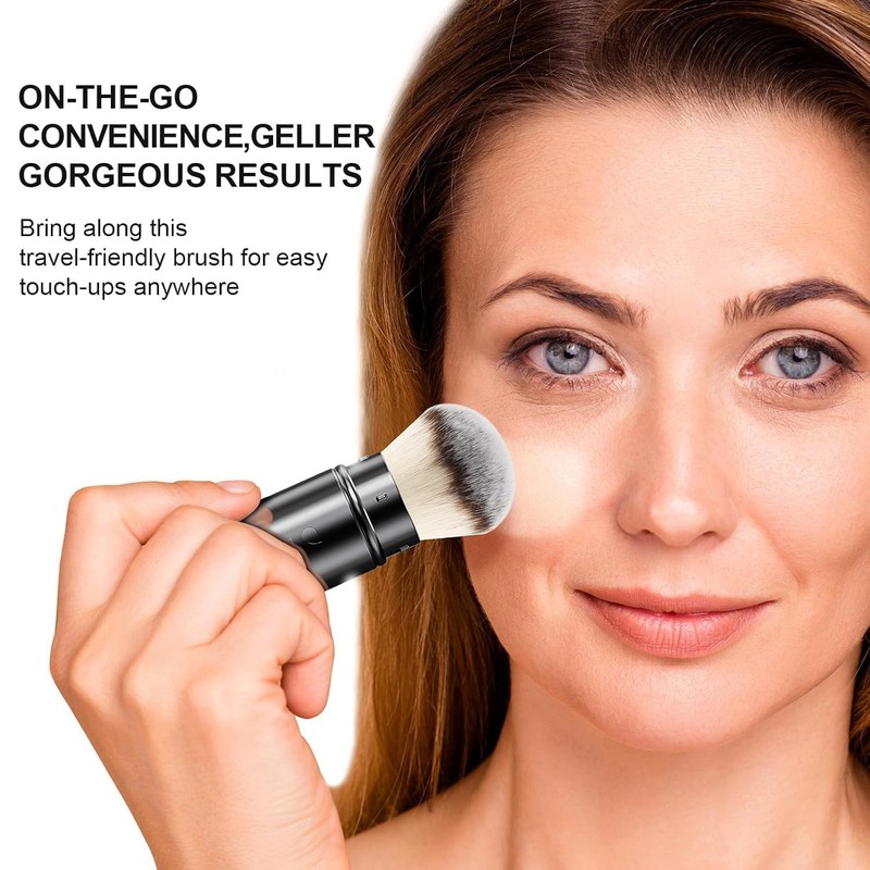 DUcare Retractable Airbrush Kabuki Brush for All Face Makeup &