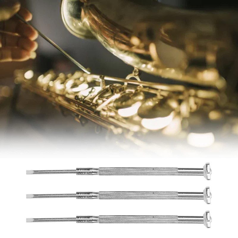 3pcs Wind Instrument Screwdriver Repair Maintenance Tool Set Silver for