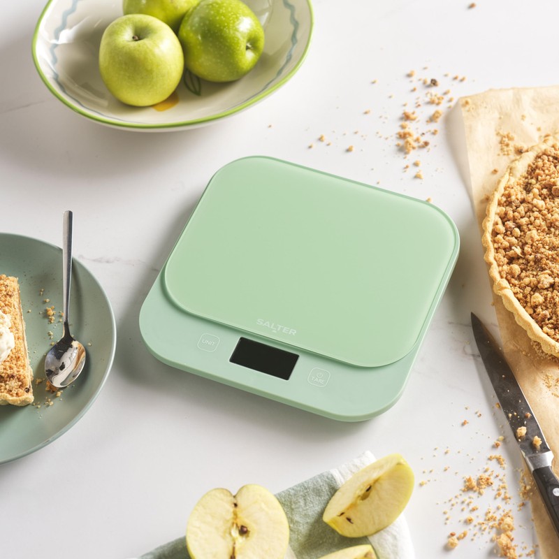 Salter British Bakes Digital Kitchen Scale – Green Baking Scale,