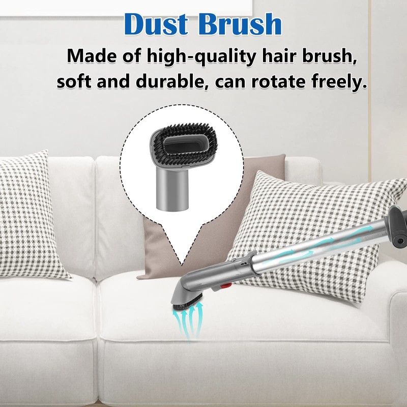 3 Pack Crevice Tool, Dust Brush and Upholstery Tool Attachment