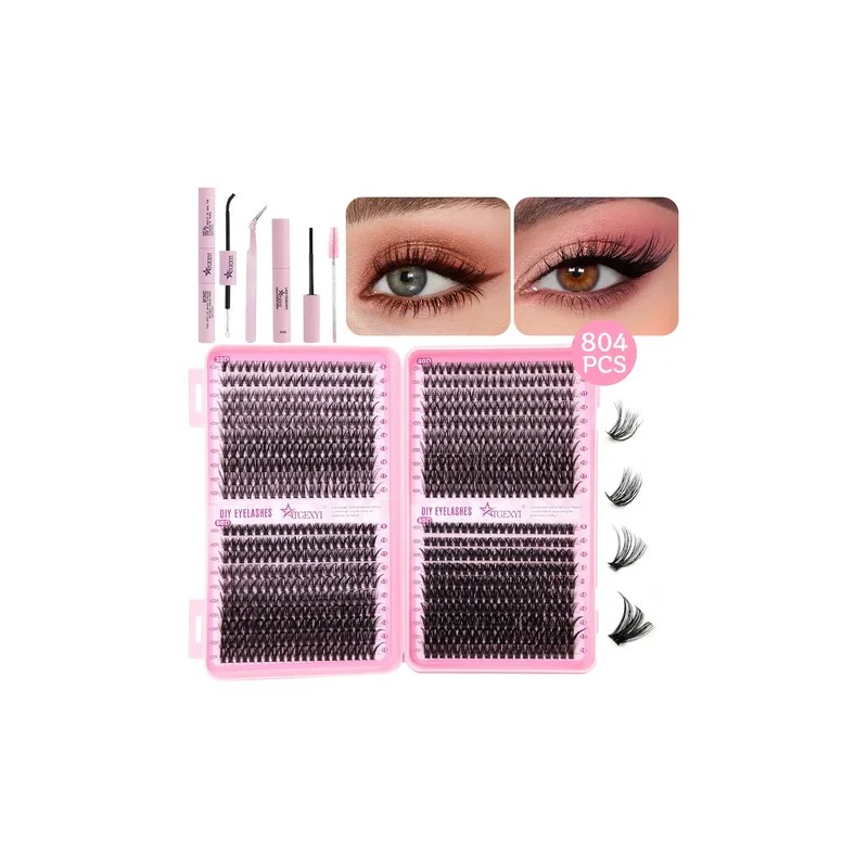804 Kit Pestañas Maquillaje Completo Diy Extension 9-18mm