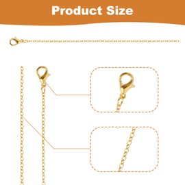 Qianyu 12 Pieces Necklace Chains for Jewelry Making with Lobster Clasp Gold and Silver Plated DIY Jewelry Charms Round Link Snake Necklace Chains for Girlfriend Wife Lover Mother 18 Inches