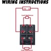 mxuteuk KCD4-203N-BK 2 Pieces Black Rocker Switch Waterproof Rocker Switch