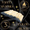 100 Black 3" Matches Refill for Medium Sized Match Cloche