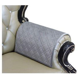 HAOMAIJIA Sofa Armrest Cover, Recliner Chair Arm Cover,Armchair Slipcover Nonslip Quilted Furniture Protector for Leather Sofa Couch (BGray, Sofa Armrest Cover-2 Pieces)