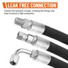 Racewill 33FT 1/4" Hydraulic Hose with 16PCS Hydraulic Hose Fittings