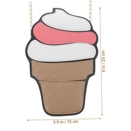 WRITWAA Ice Cream Crossbody Bag for Women Stylish Shoulder Bag Unique Ice Cream Design Ideal Handbag for Leisure and Everyday Shoulder Bag for Girls and Women, As Shown