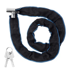 Adiwo Bike Lock with 2 Keys, 85cm Heavy Bicycle Chain, Anti-Theft and High Security Cycling Lock with Waterproof Cover, Steel Chain for Bicycle, Moto, MTB, Door, Fence